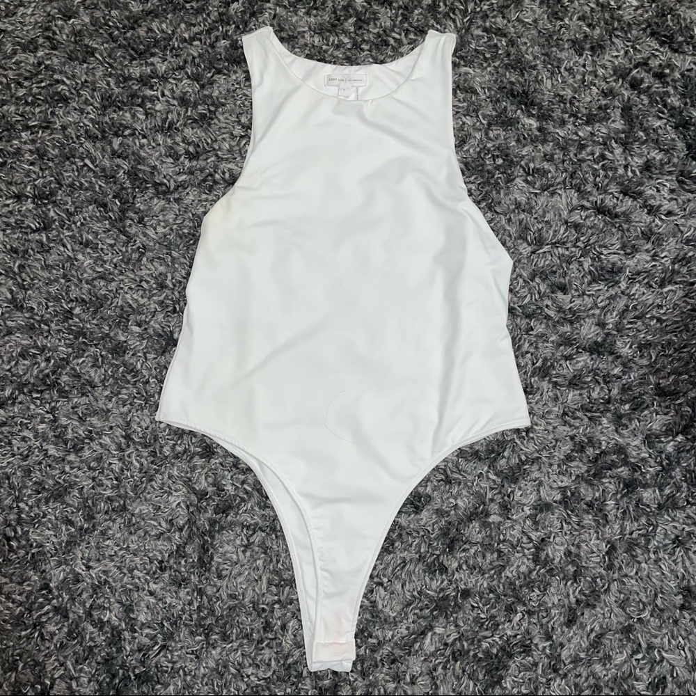 Grey Lab White Bodysuit